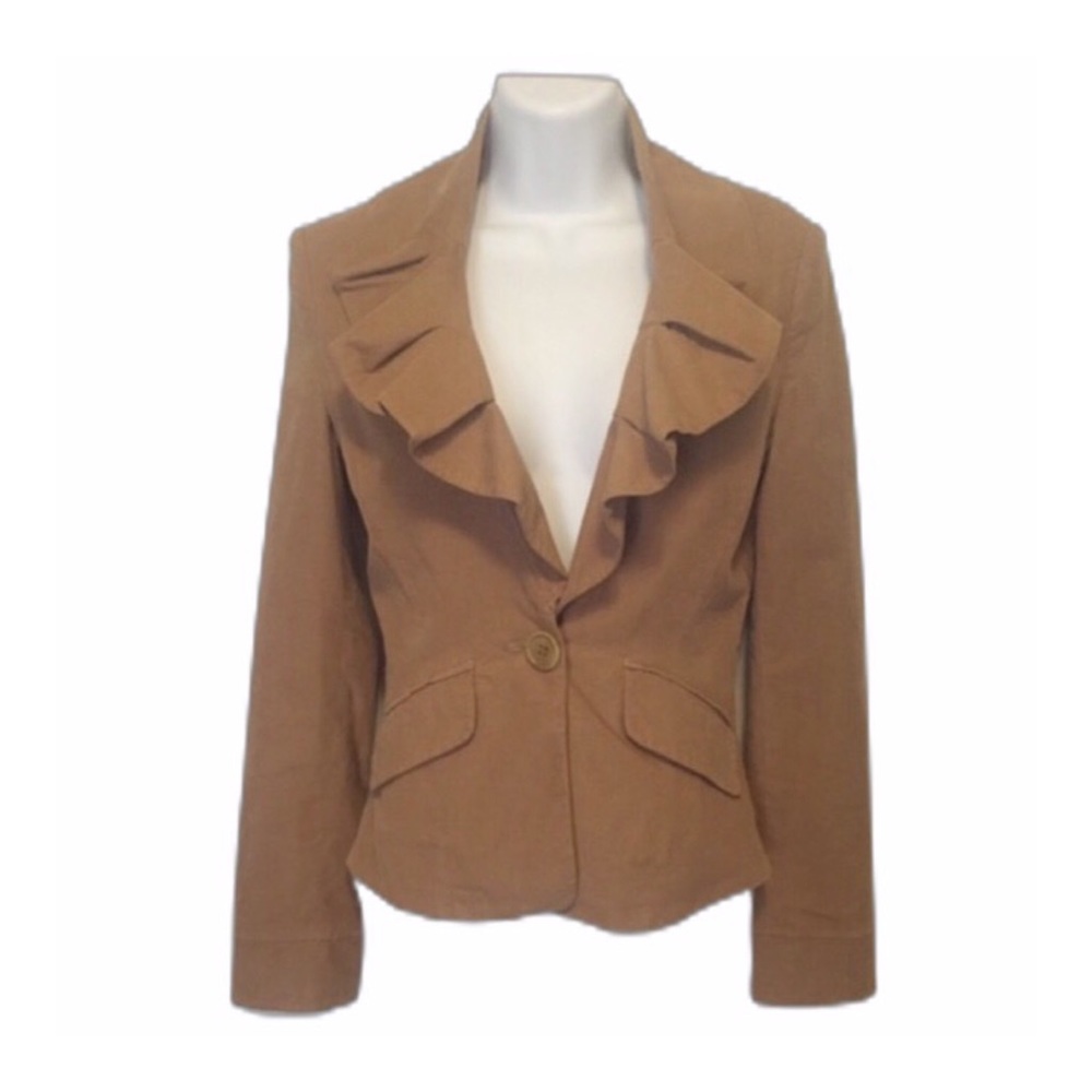 BCBG Ruffle Collar Jacket